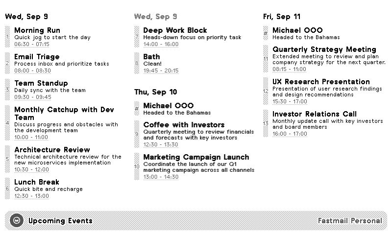 Fastmail Calendar plugin preview